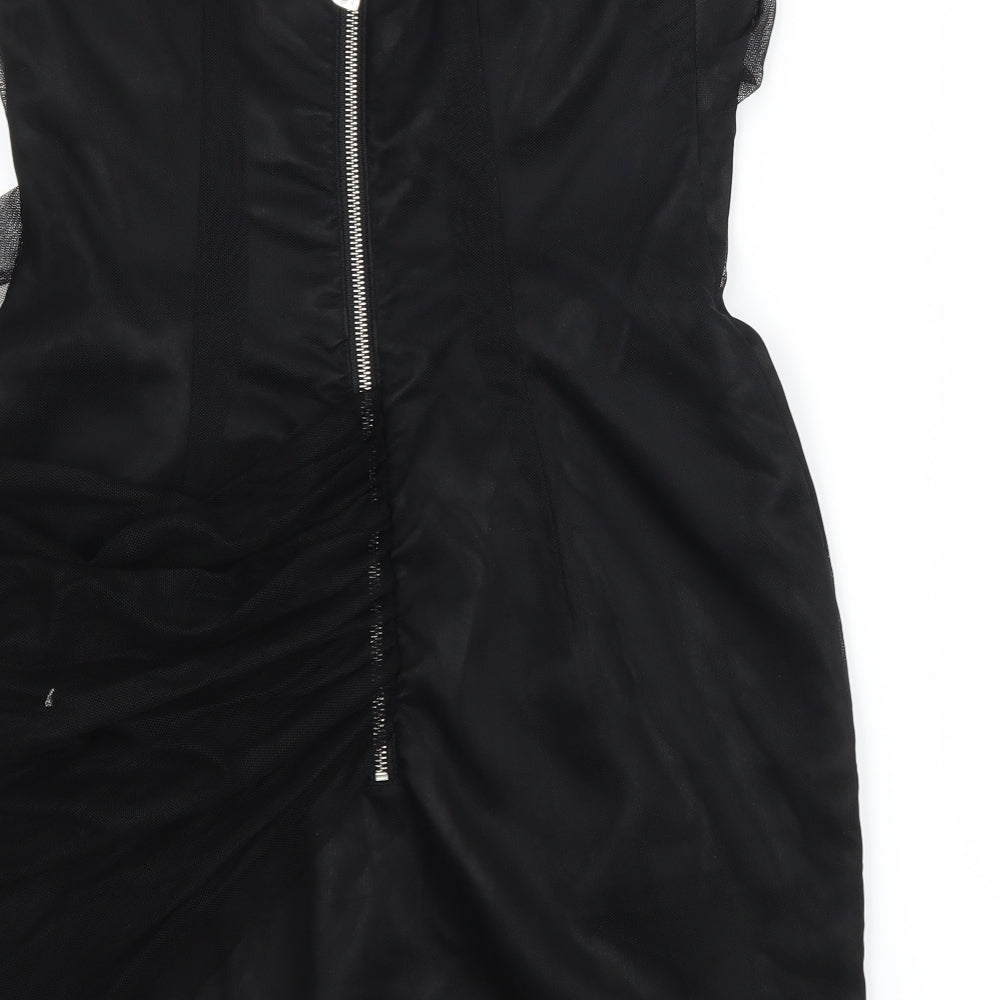 Lipsy Womens Black Bodycon Size 10