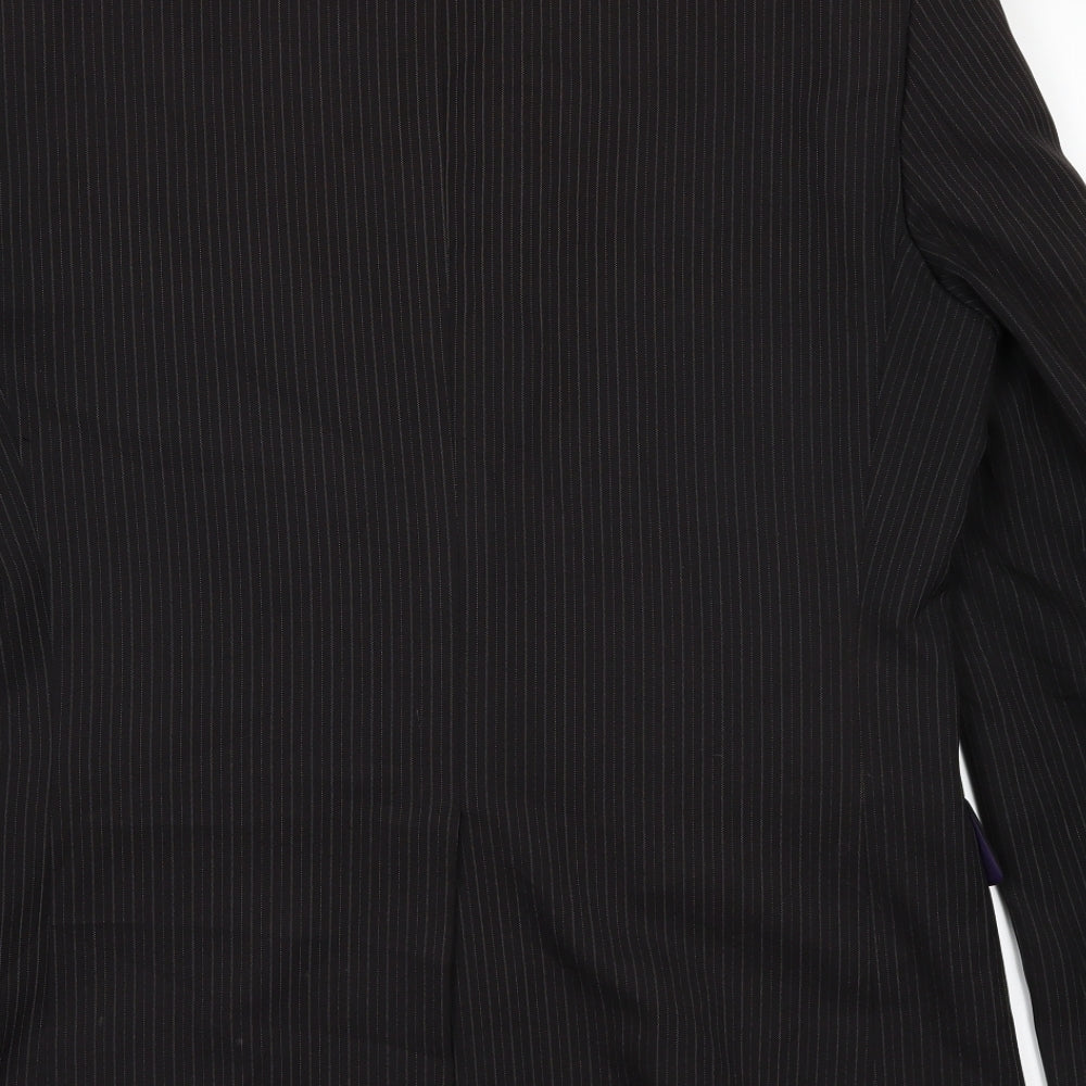 Taylor & Wright Mens Black Striped Jacket Suit Jacket Size 40