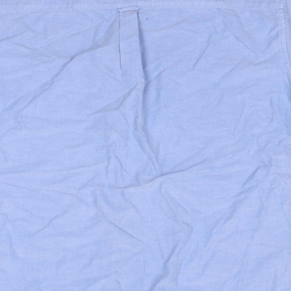 m&s Womens Blue Striped Basic Button-Up Size 2XL