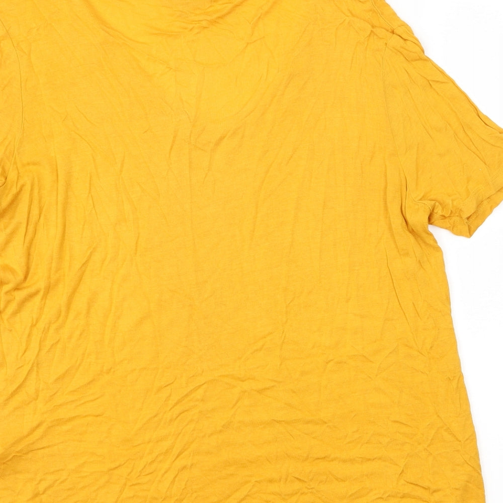 Shop 1One Womens Yellow Jersey Basic T-Shirt Size 14