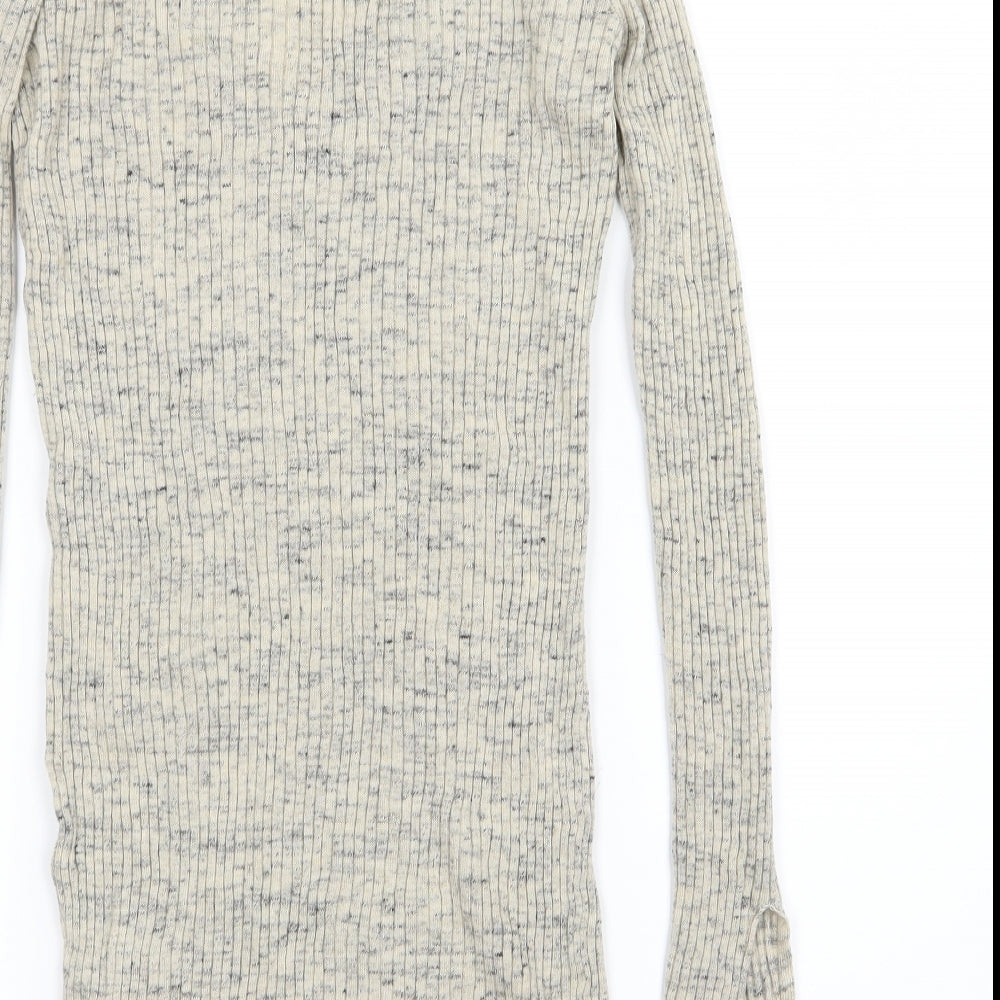 Zara Womens Beige Knit Pullover Jumper Size M