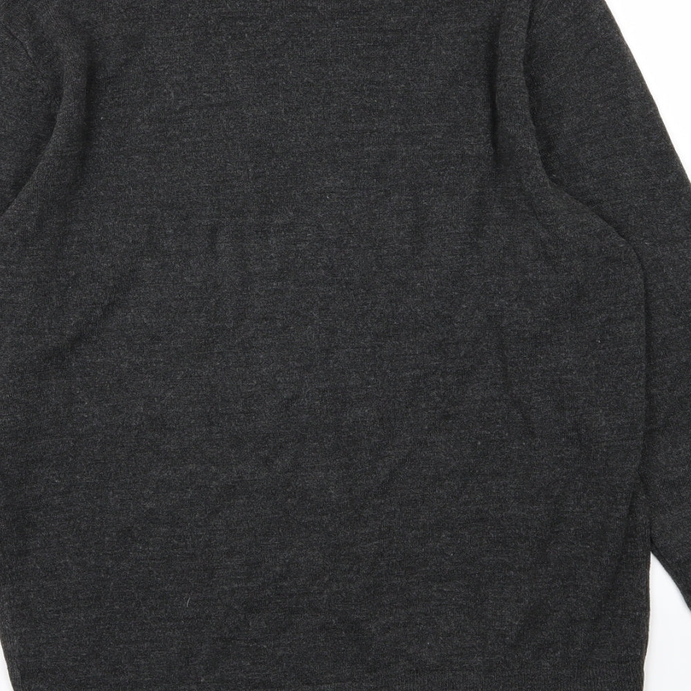 Primark Mens Grey Knit Pullover Jumper Size M