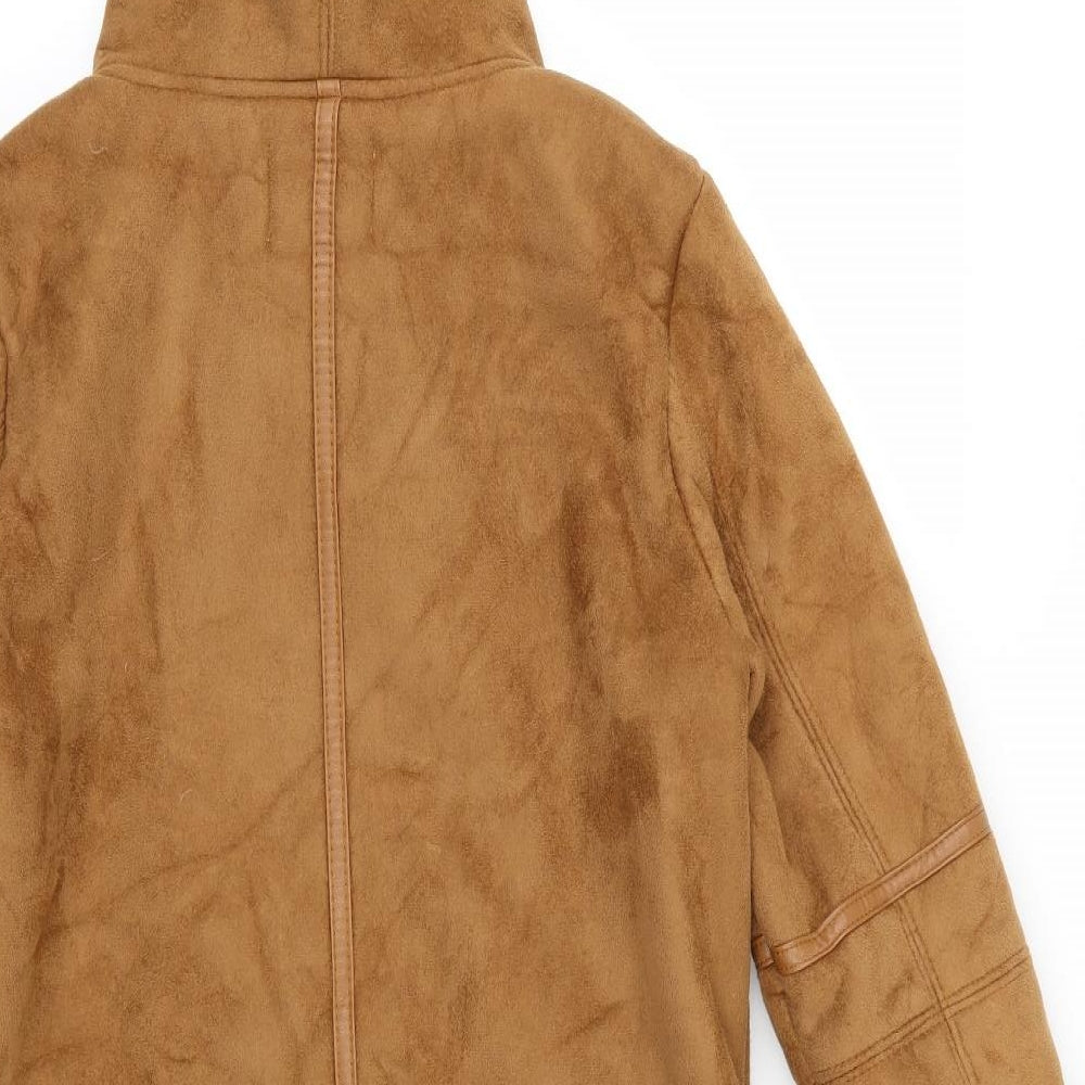 Bershka Womens Brown Velour Jacket Size M