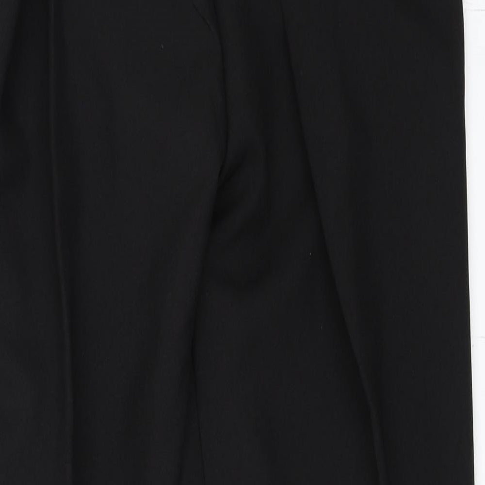 Preworn Womens Black Trousers Size 16 L24 in