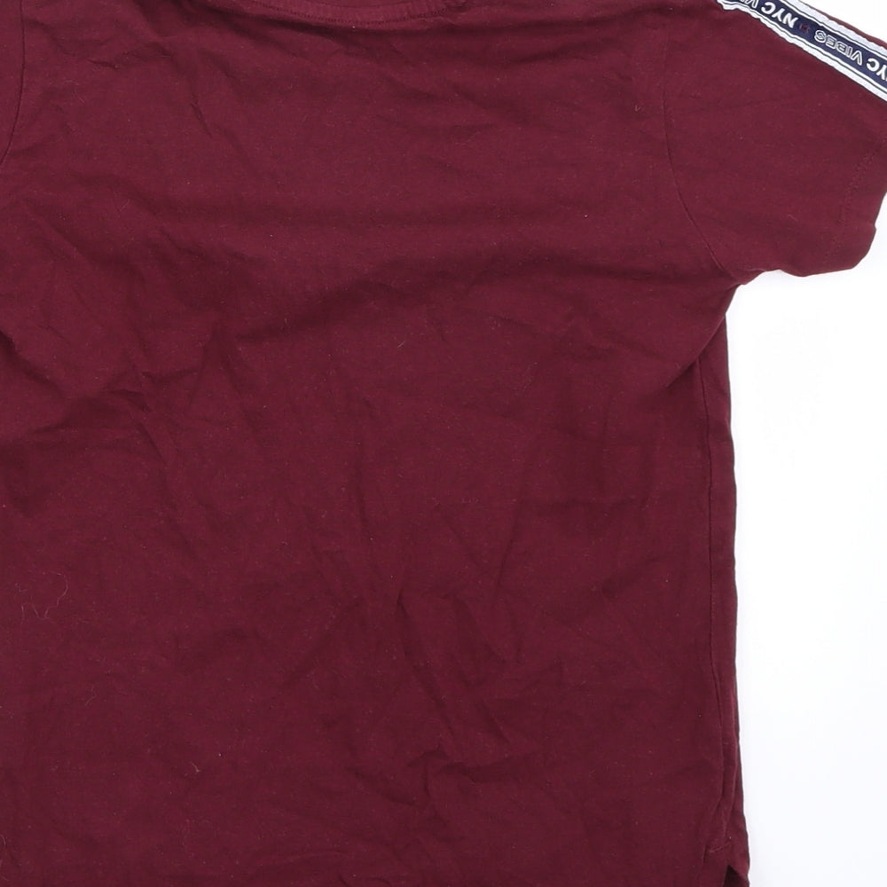 Primark Boys Purple Basic T-Shirt Size 8 Years