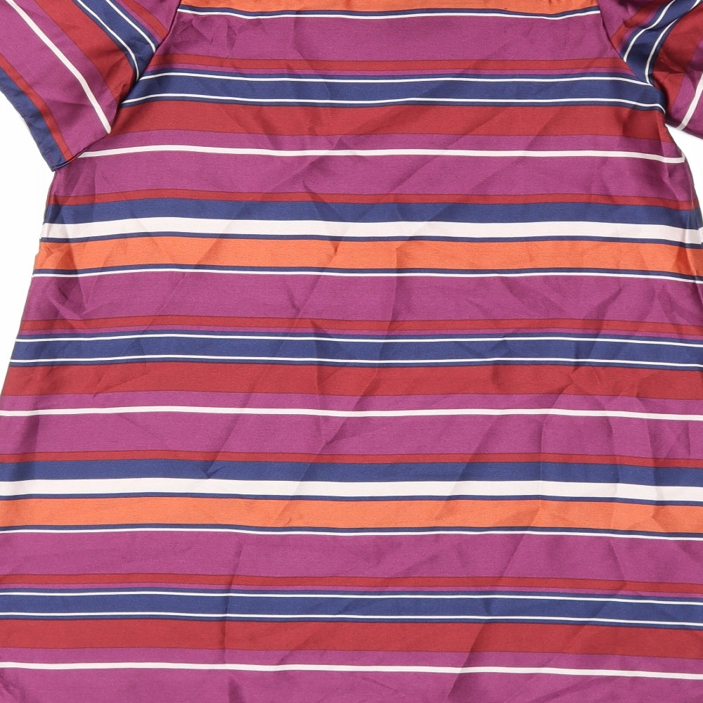 New Look Womens Purple Striped Shift Size 10