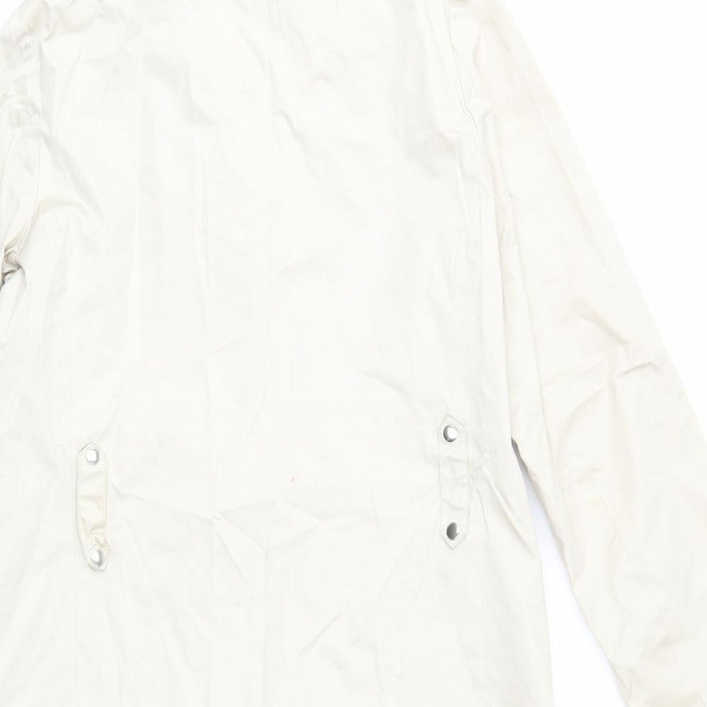 John Womens Beige Overcoat Coat Size 12