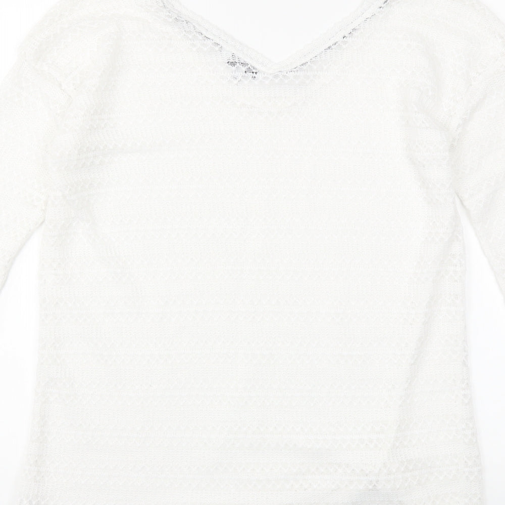 NEXT Womens White Pullover Jumper Size 6
