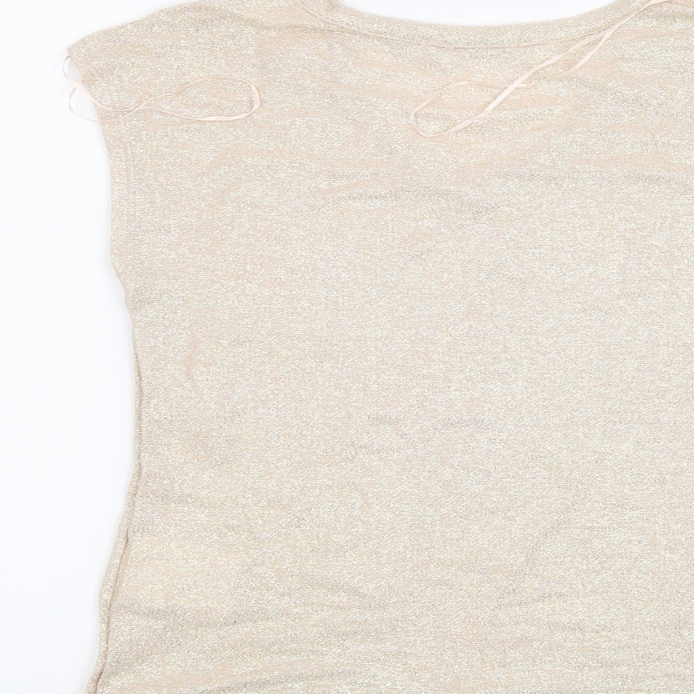 Preworn Womens Gold Basic Blouse Size XS