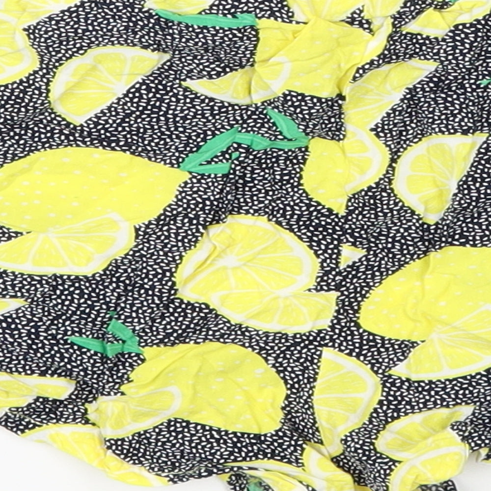 Preworn Womens Yellow Geometric Hot Pants Shorts Size 35 in - Lemons