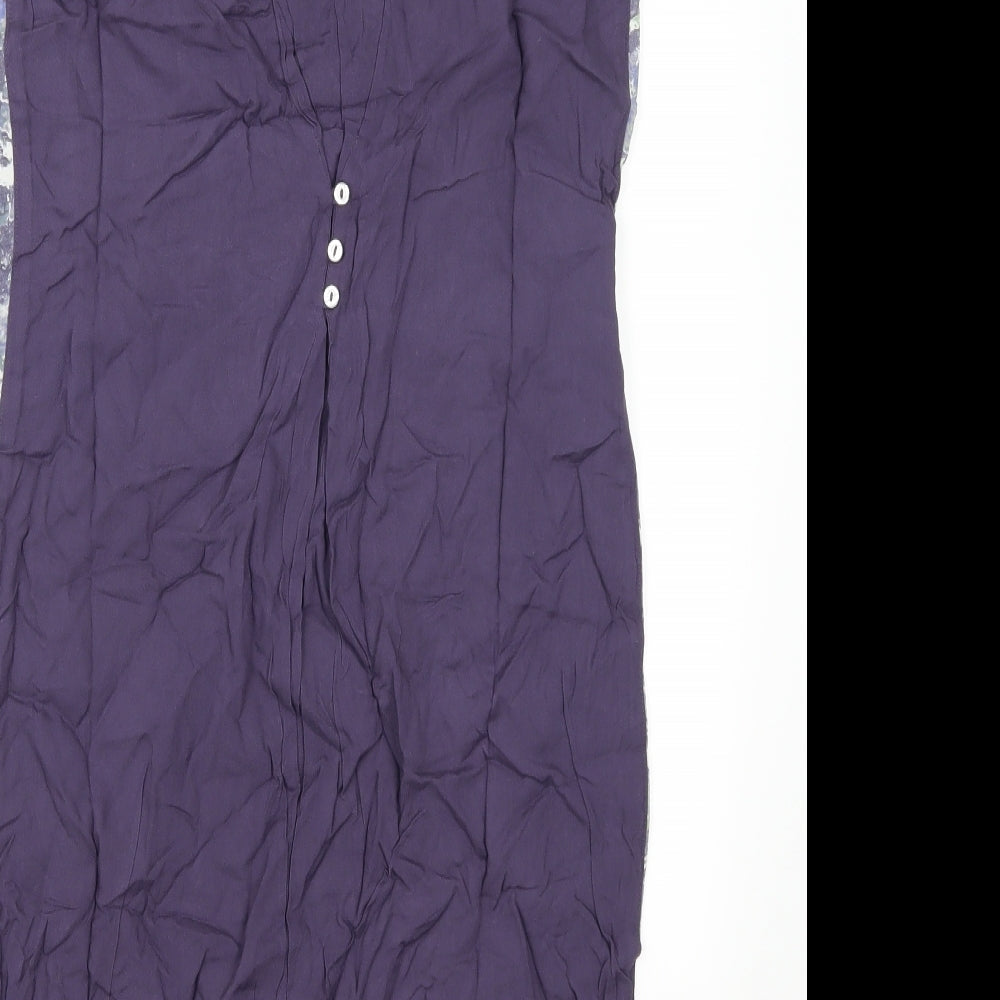 Preworn Womens Purple Geometric Sheath Size 8