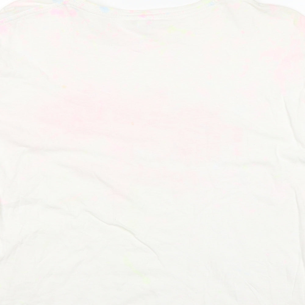 KEYA Womens White Basic T-Shirt Size 14