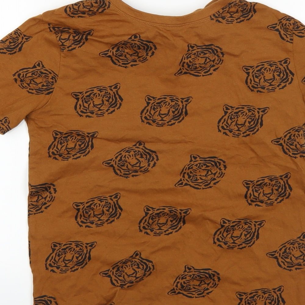 H&M Boys Brown Animal Print Size 7-8 Years