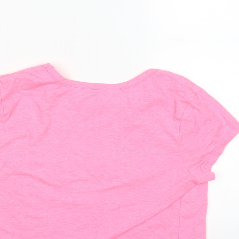 George Girls Pink Basic T-Shirt Size 9-10 Years