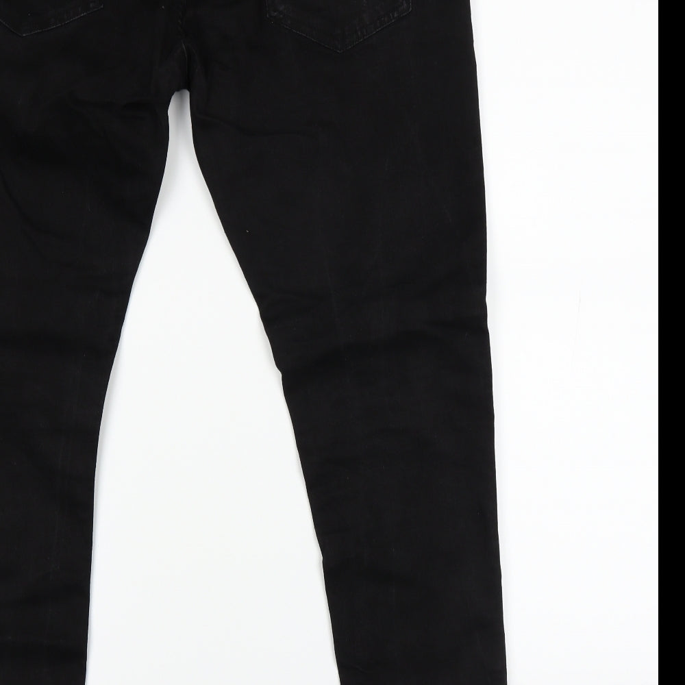 Easy Denim Womens Black Straight Jeans Size 38 L30 in