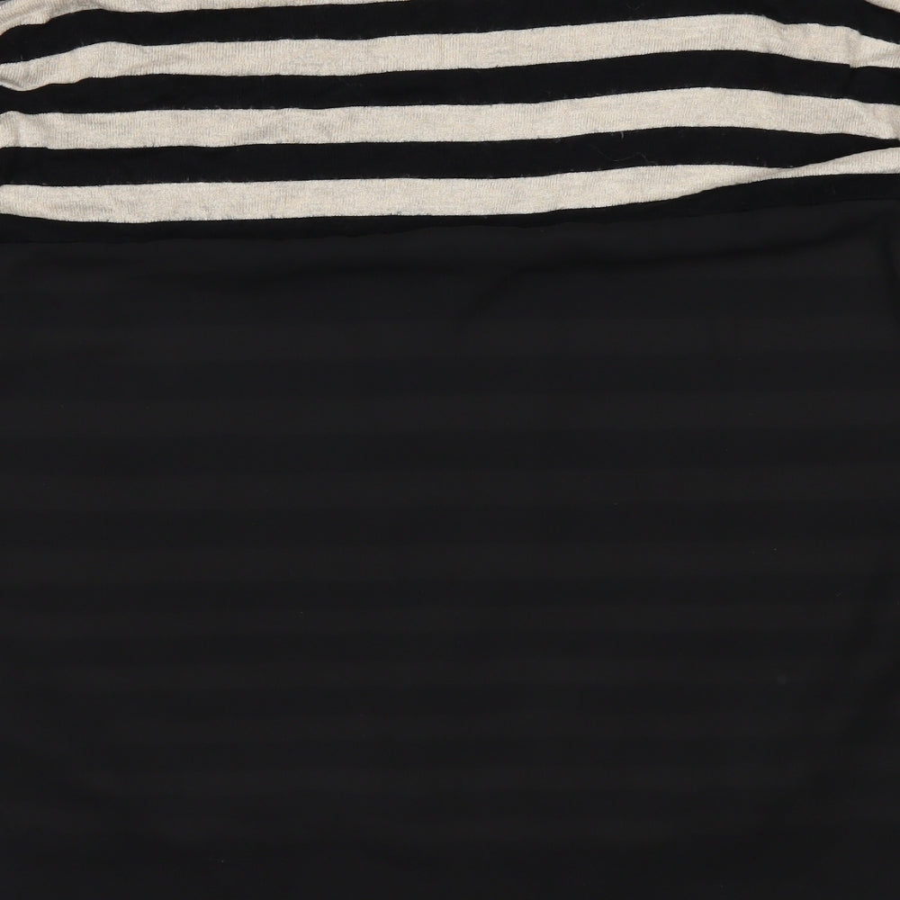The Collection Womens White Striped Basic T-Shirt Size 10