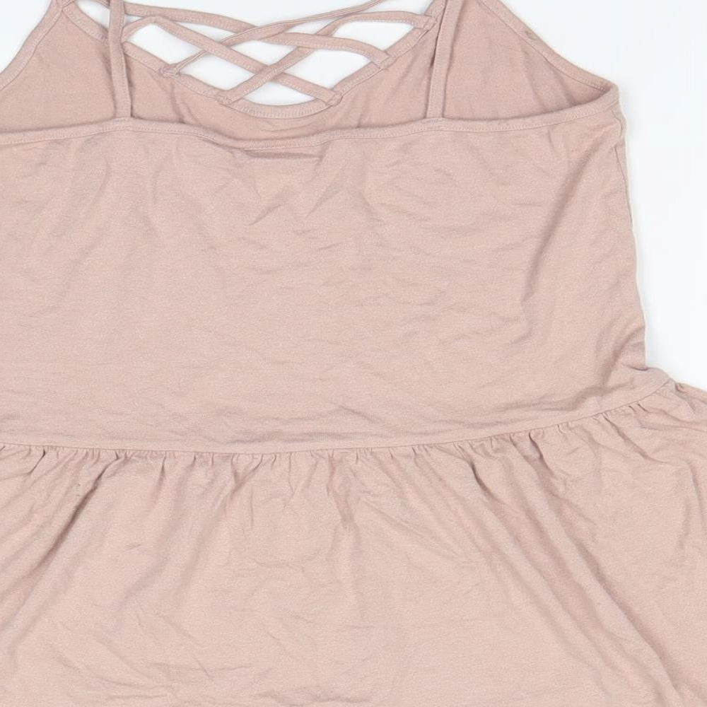 Only Womens Pink Basic T-Shirt Size M