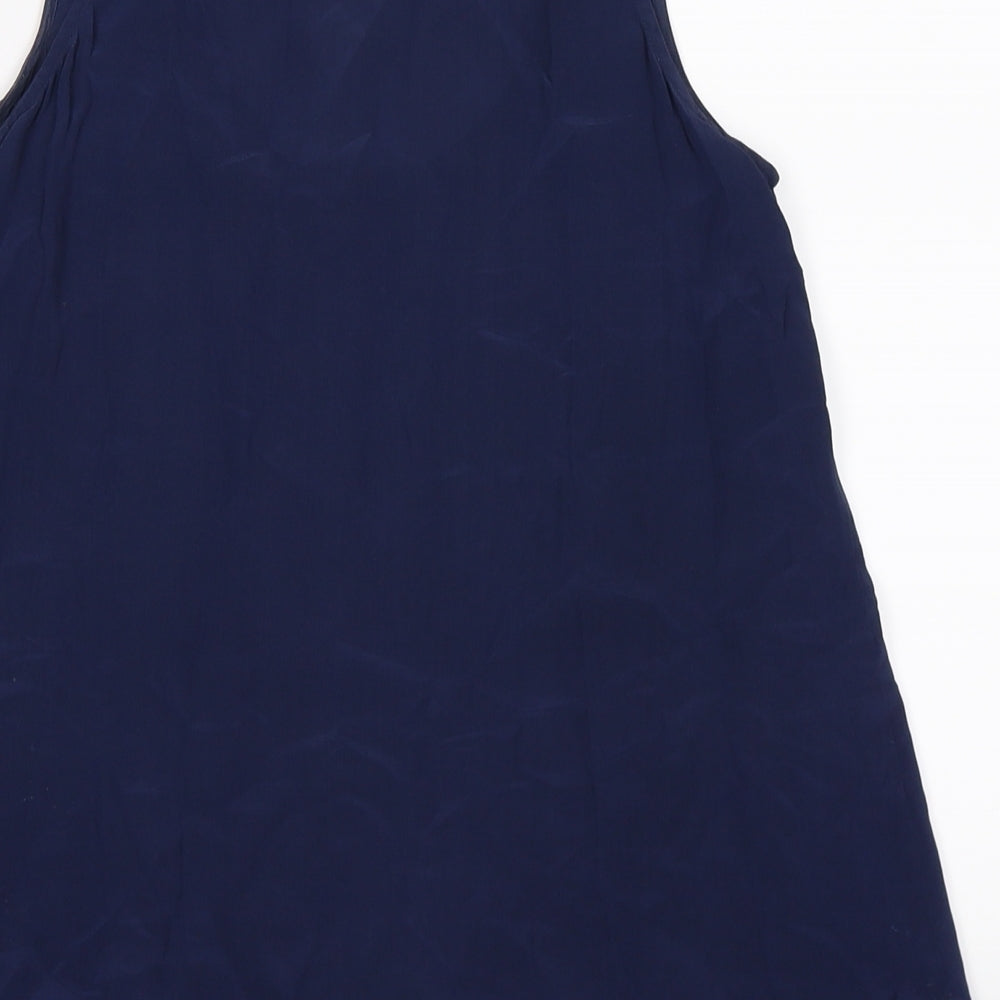 Topshop Womens Blue Floral Basic Tank Size 10