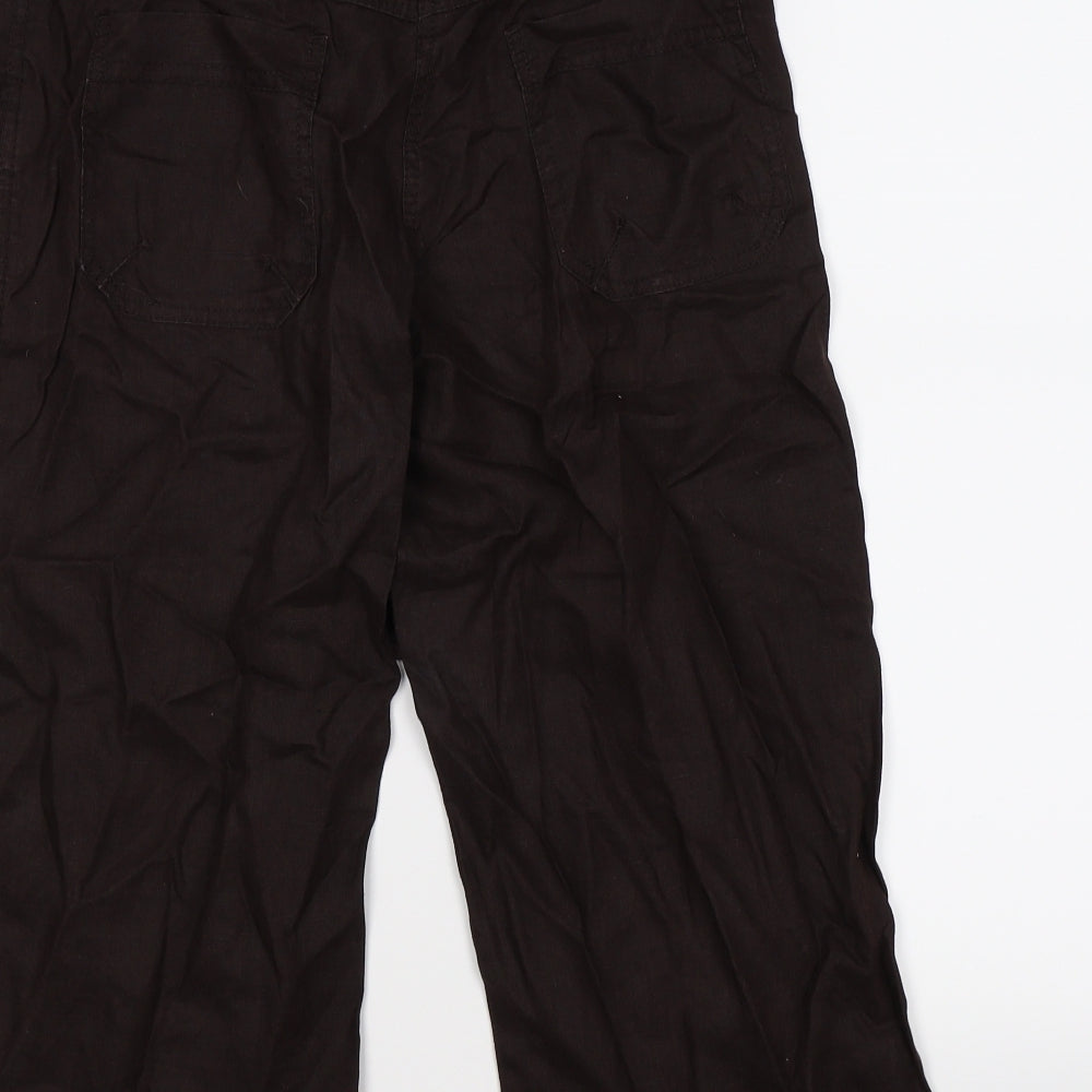 denim co Womens Brown Cropped Trousers Size 8 L20 in