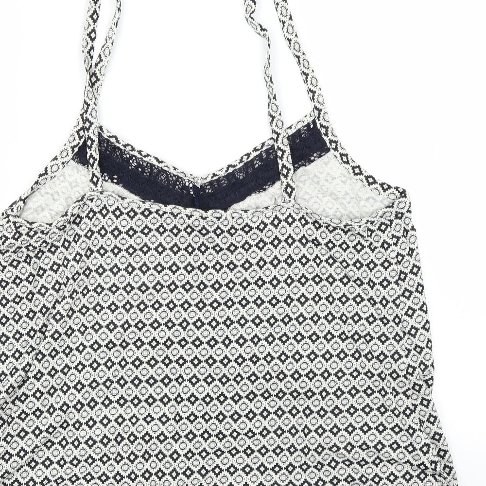 Marks and Spencer Womens Blue Geometric Camisole Blouse Size 16