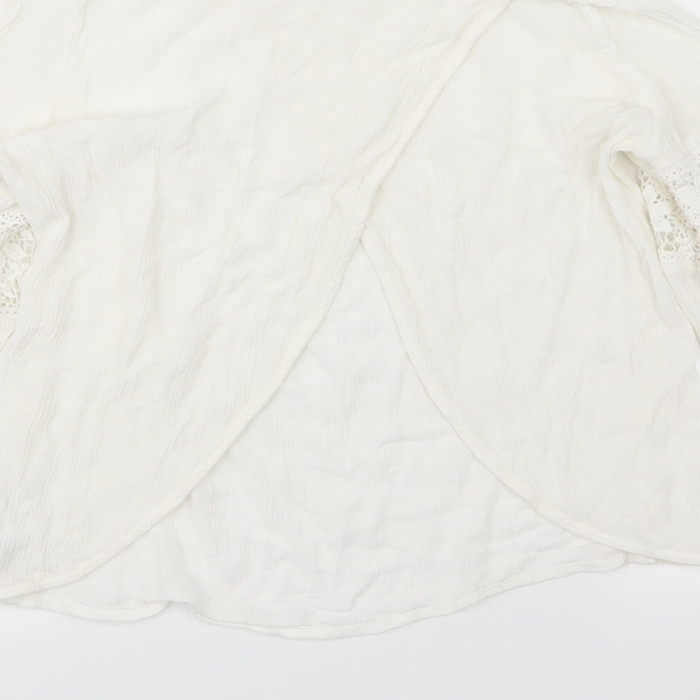 H&M Girls White Basic T-Shirt Size 14 Years