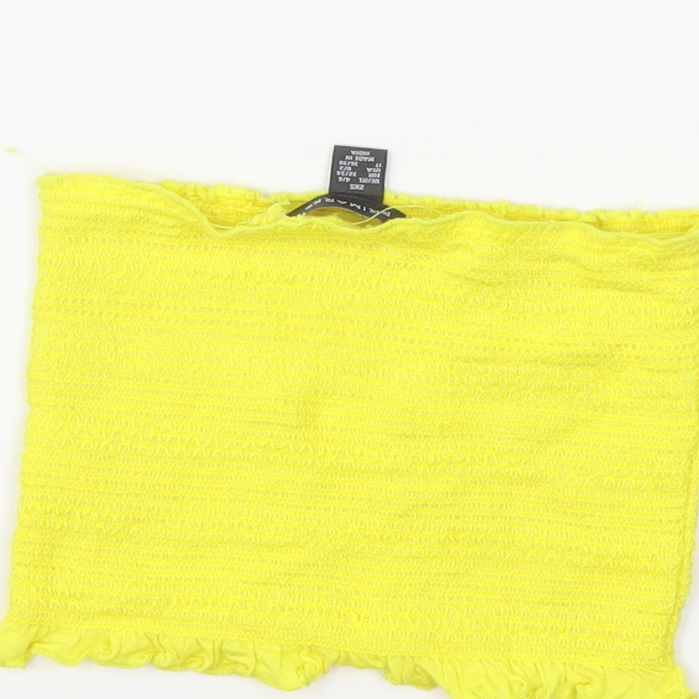Primark Womens Yellow Cropped Tank Size 4