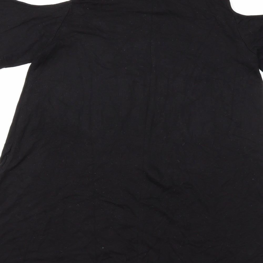 Pull&Bear Womens Black Basic T-Shirt Size S
