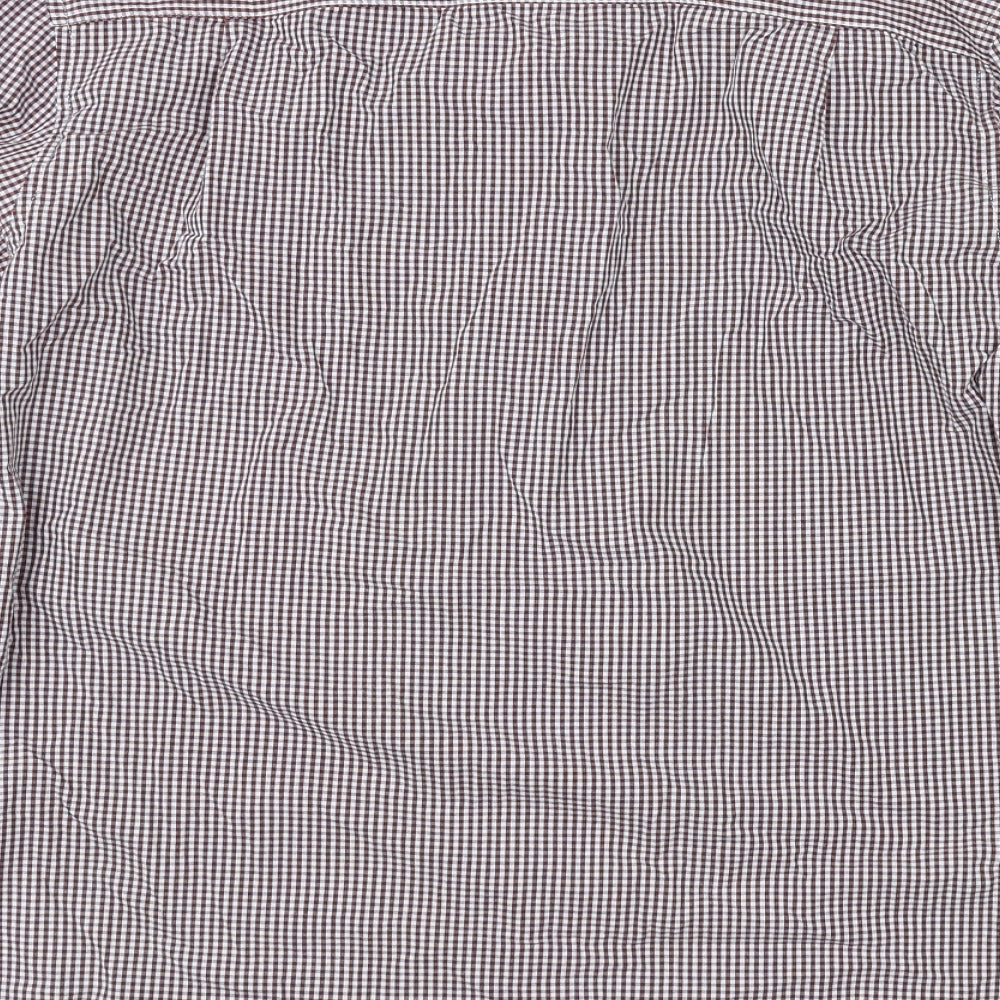 Marks & Spencer Mens Red Check Button-Up Size M