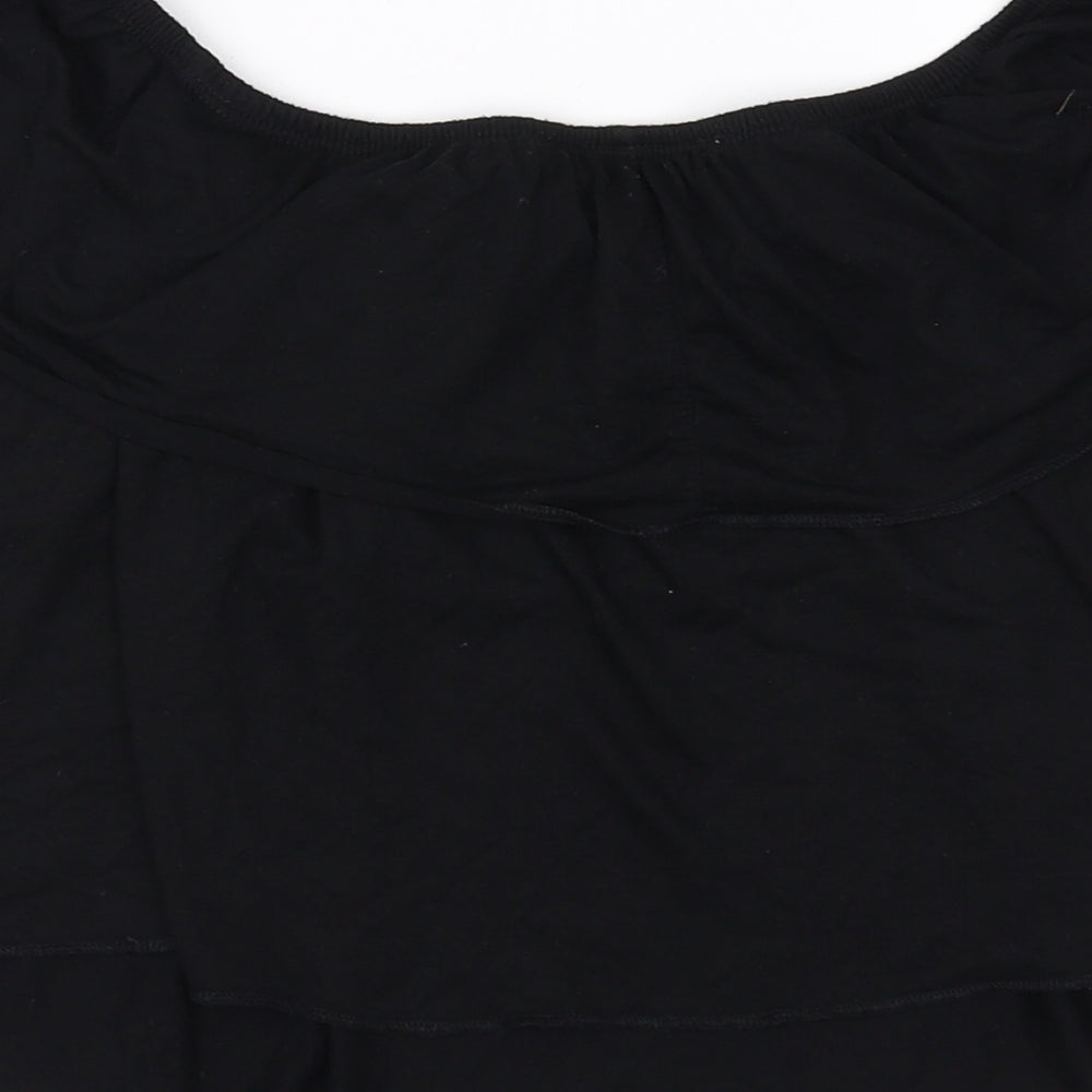 Topshop Womens Black Basic Blouse Size 6