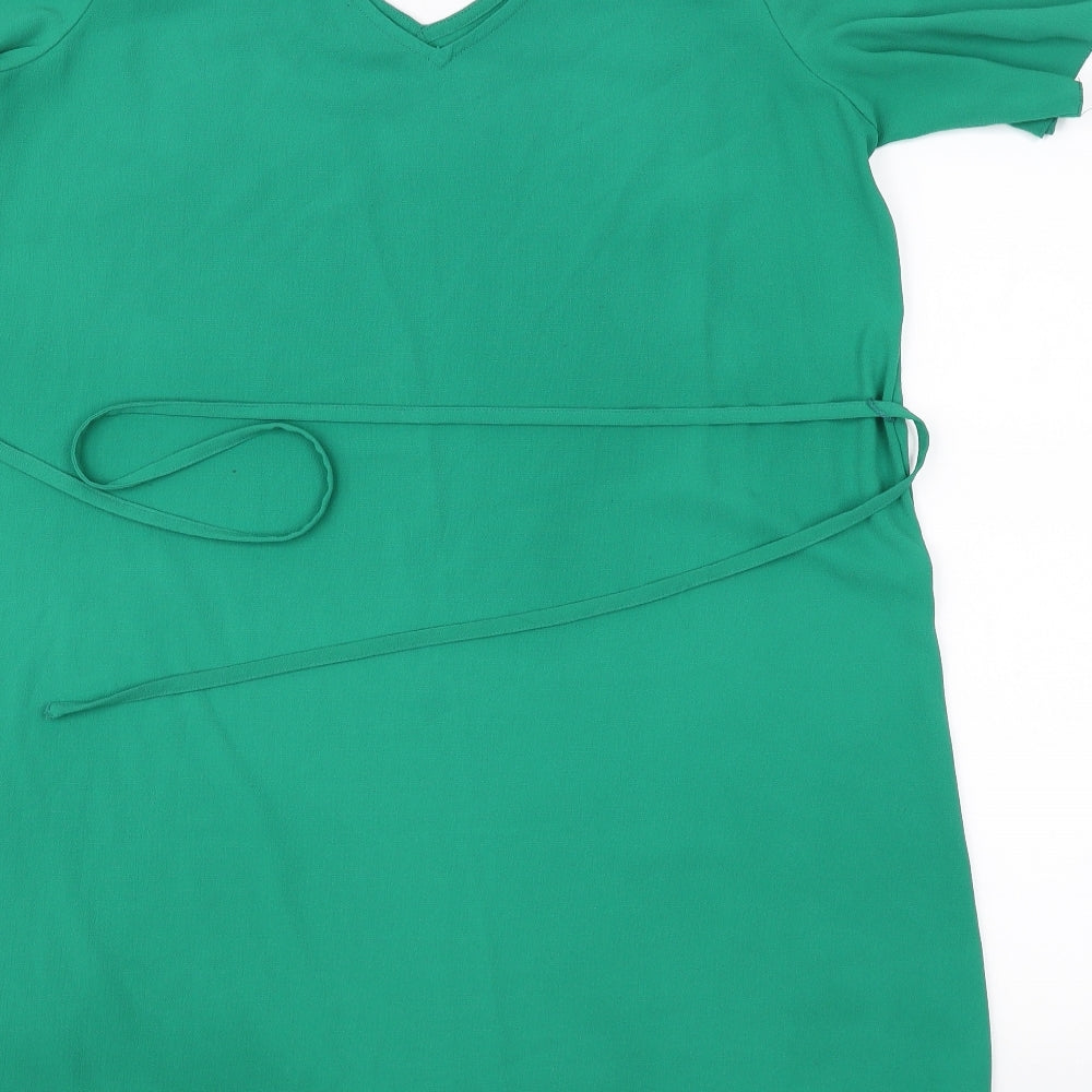 Papaya Womens Green Basic Blouse Size 14