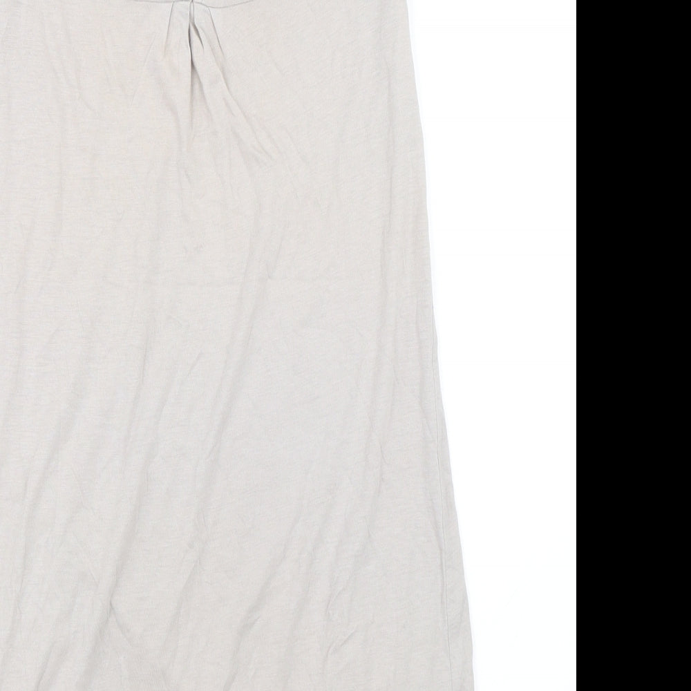 Brand and care label for Oasis women’s grey tank dress, size S