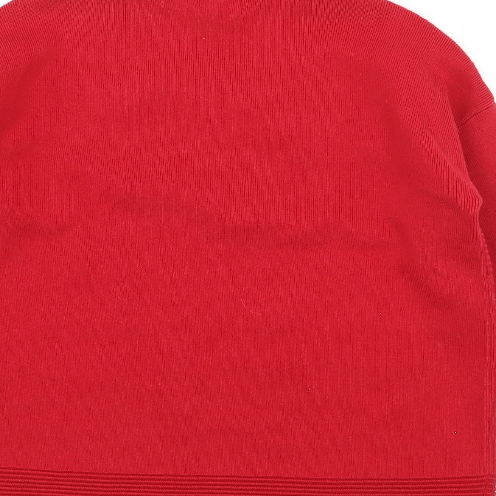 Very Womens Red Knit Pullover Jumper Size 8