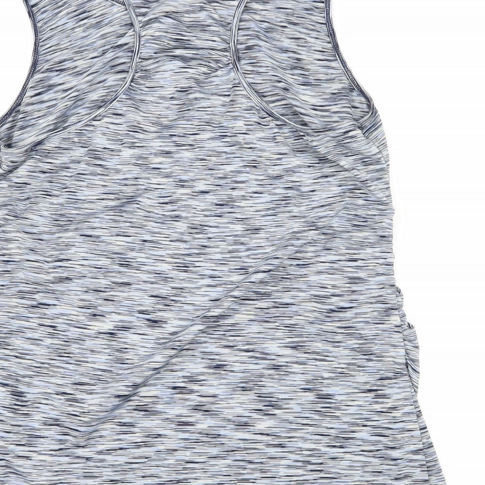 South Luxe Womens Blue Striped Jersey Basic Tank Size L