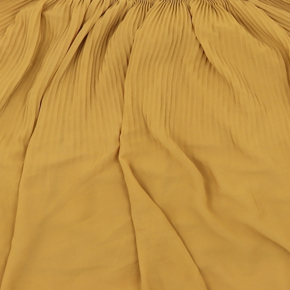 Preworn Womens Yellow Basic Blouse One Size