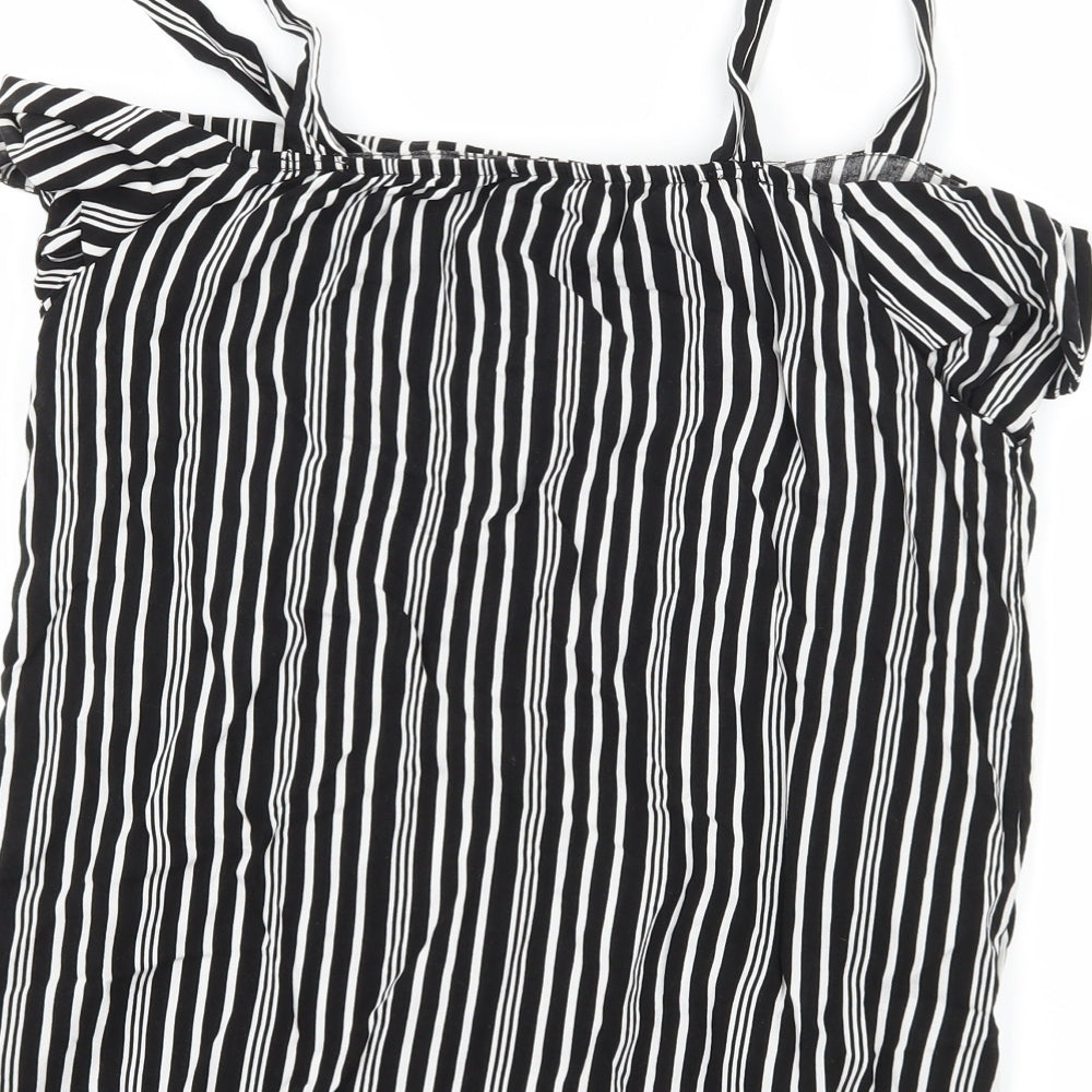 Select Womens Black Striped Camisole Tank Size 6