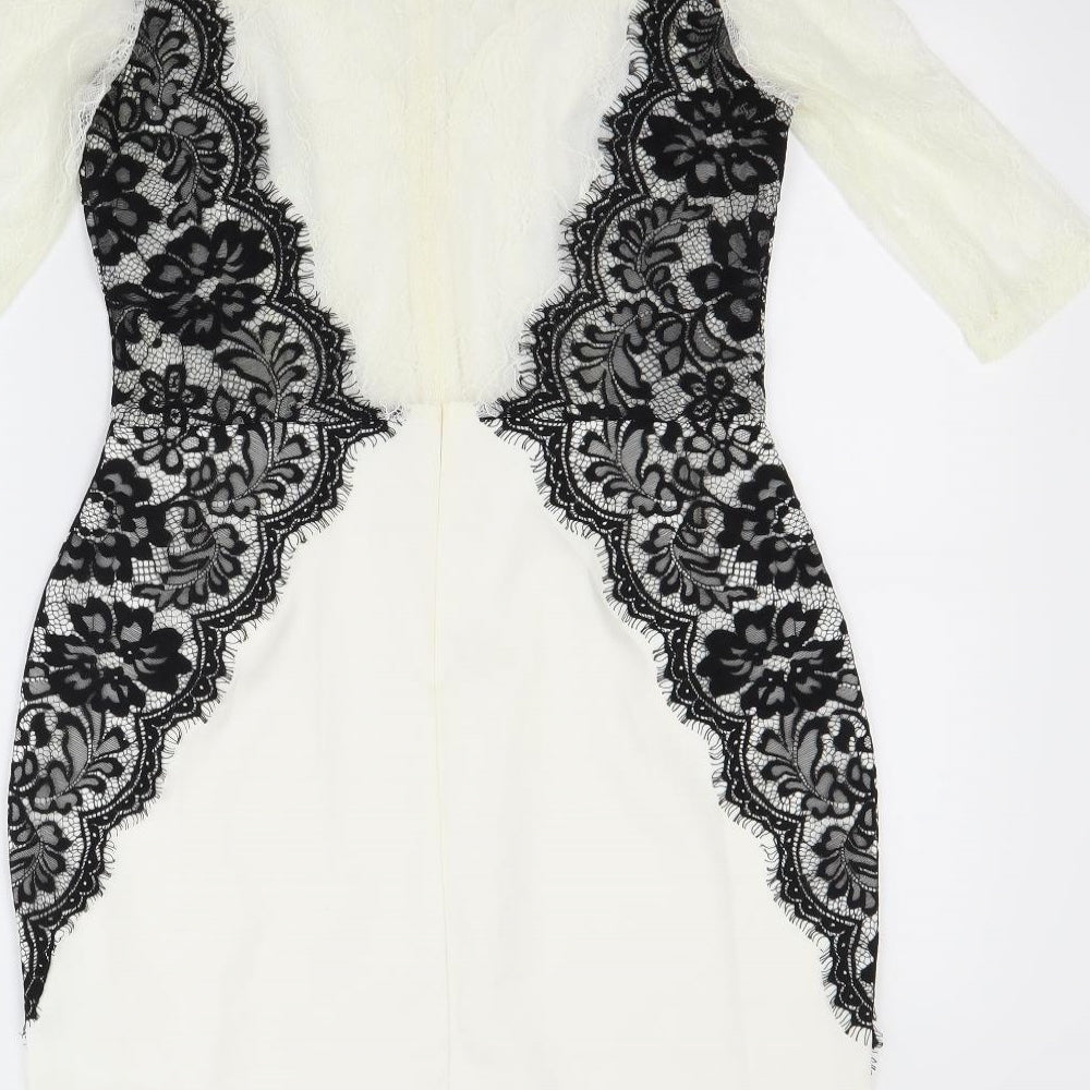 Missguided Womens White A-Line Size 12
