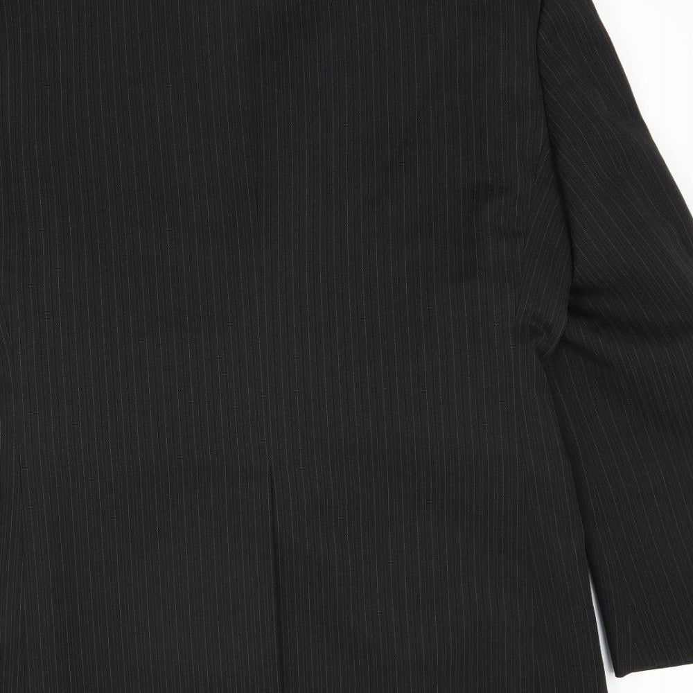 Taylor & Wright Mens Black Striped Jacket Blazer Size 40