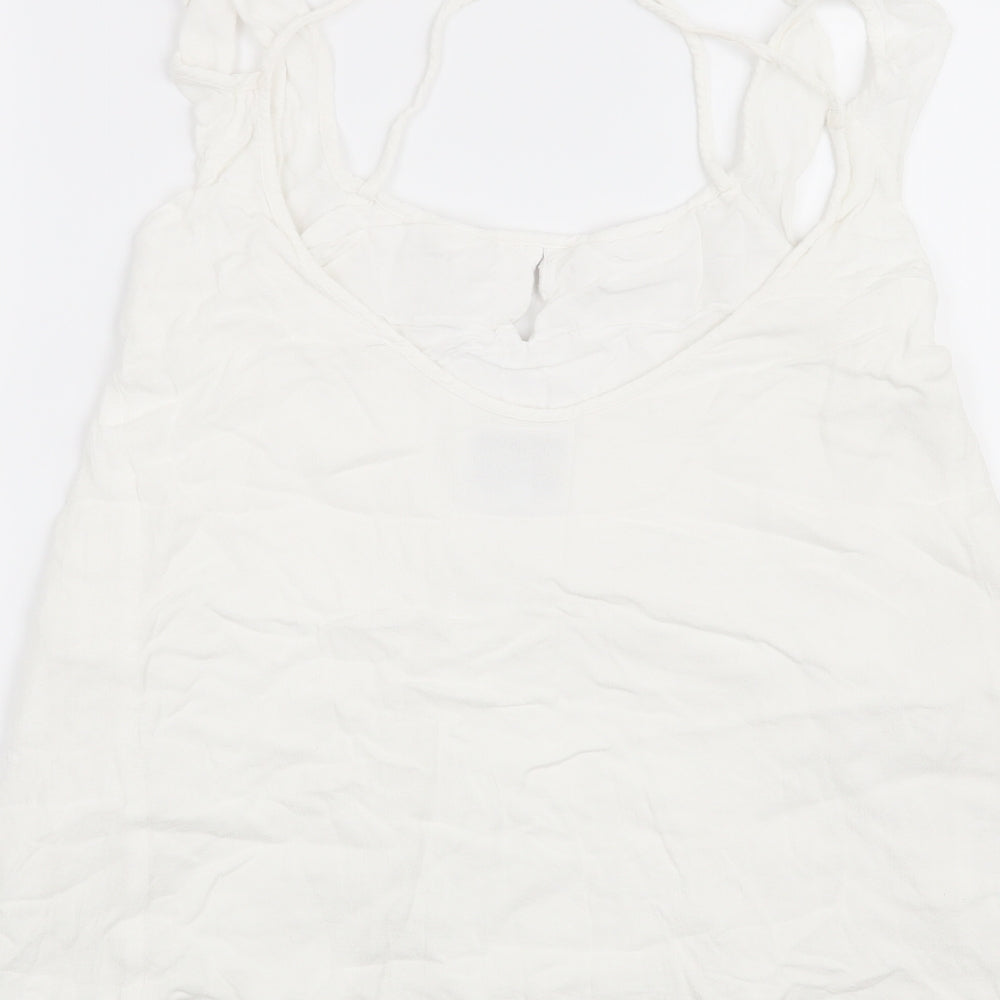 Preworn Womens White Basic Blouse Size XS