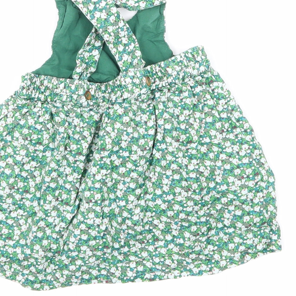 Mini Club Girls Green Floral A-Line Size 0-3 Months