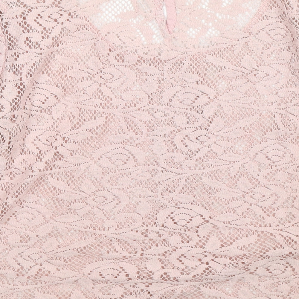 George Womens Pink Knit Pullover Jumper Size 12