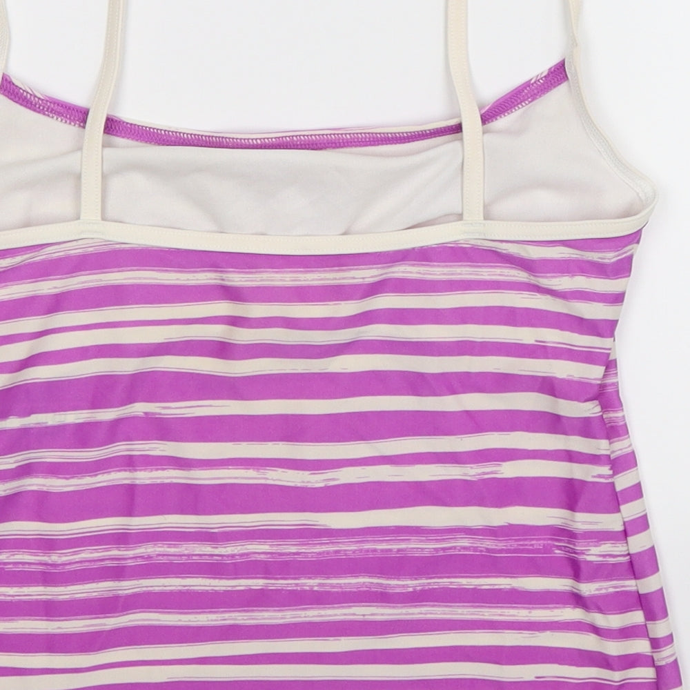 Marks & Spencer Womens Purple Striped Basic Tank Size 12