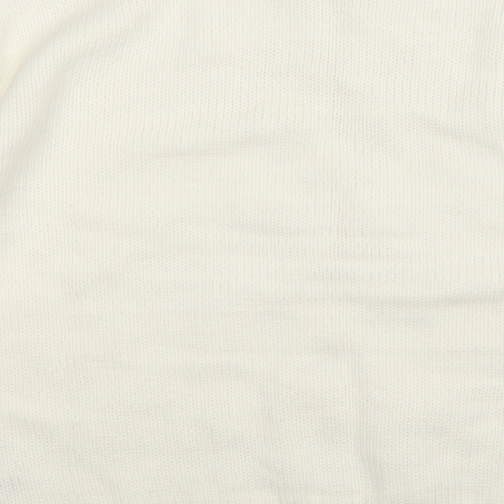Peacocks Womens White Knit Pullover Jumper Size 18