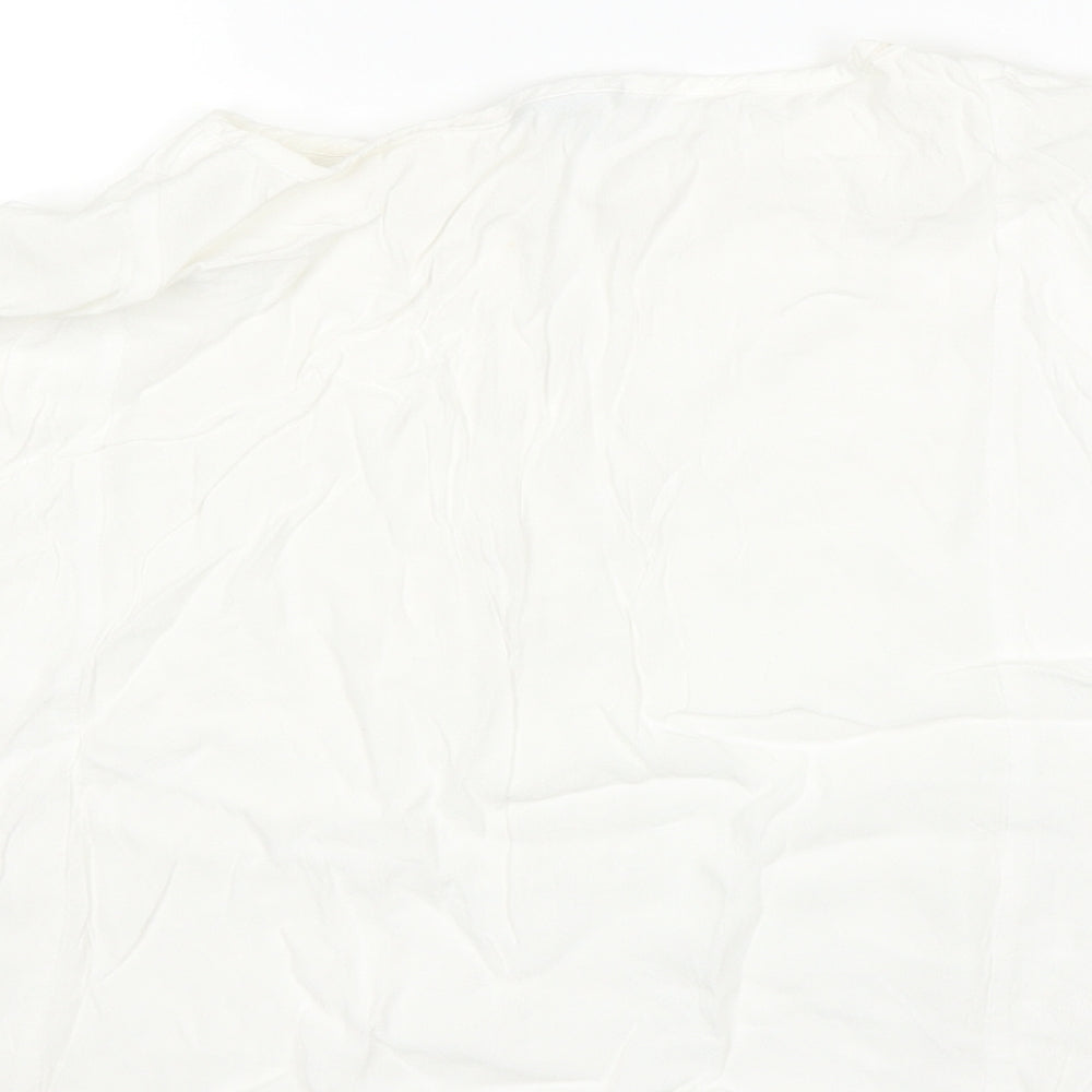 Warehouse Womens White Basic T-Shirt Size 12