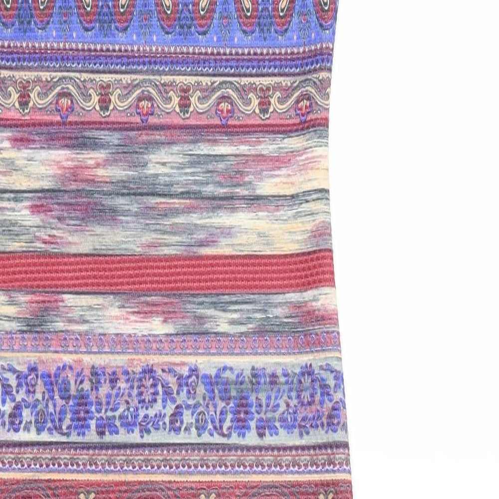 kiah Womens Blue Paisley Bodycon Size 8