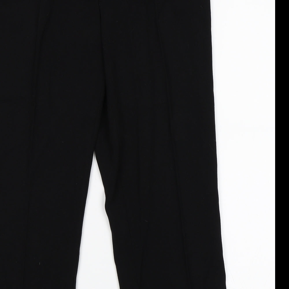 Papaya Womens Black Trousers Size 10 L22 in - Culottes