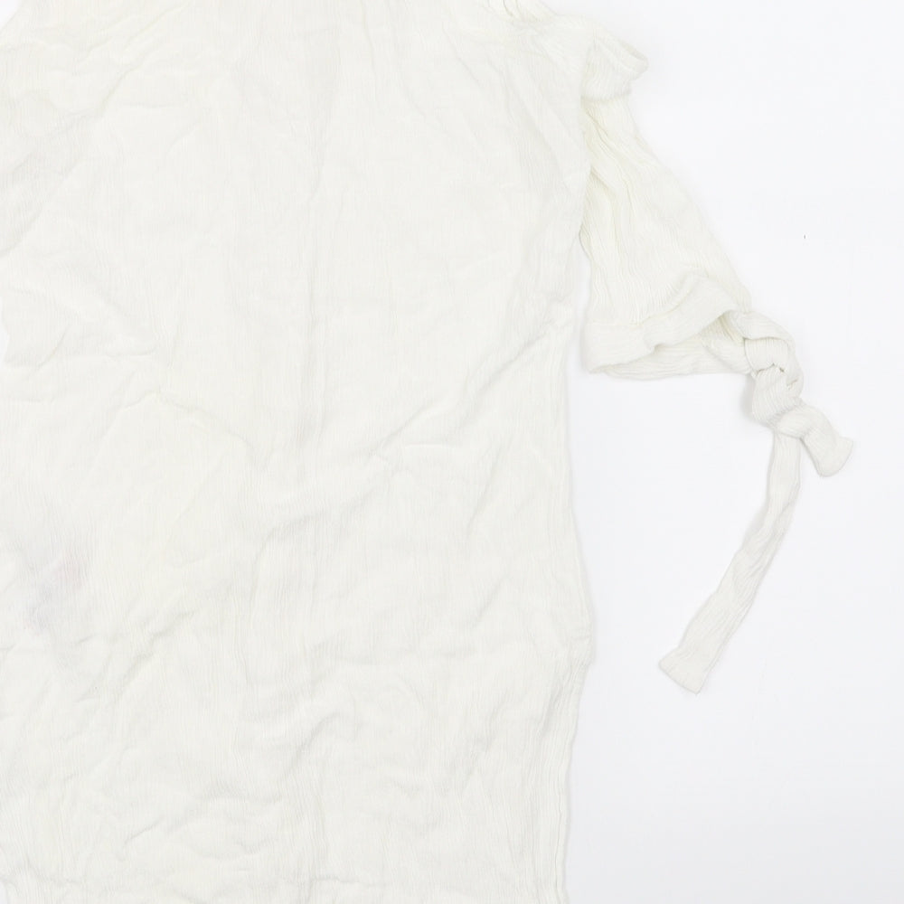New Look Womens White Basic Button-Up Size M