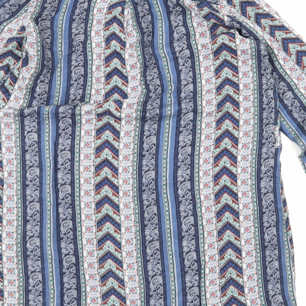 H&M Womens Blue Striped Shirt Dress Size 8