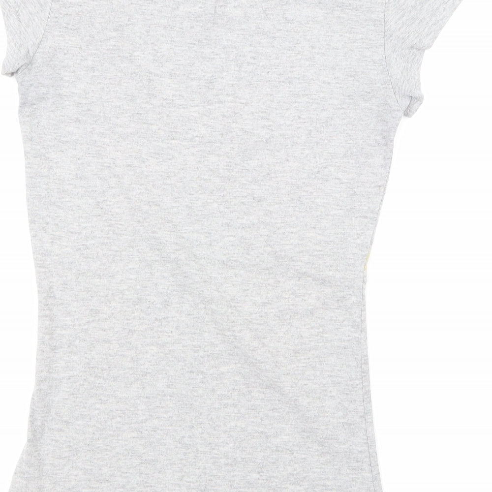 Rainbow Womens Grey Basic T-Shirt Size 6