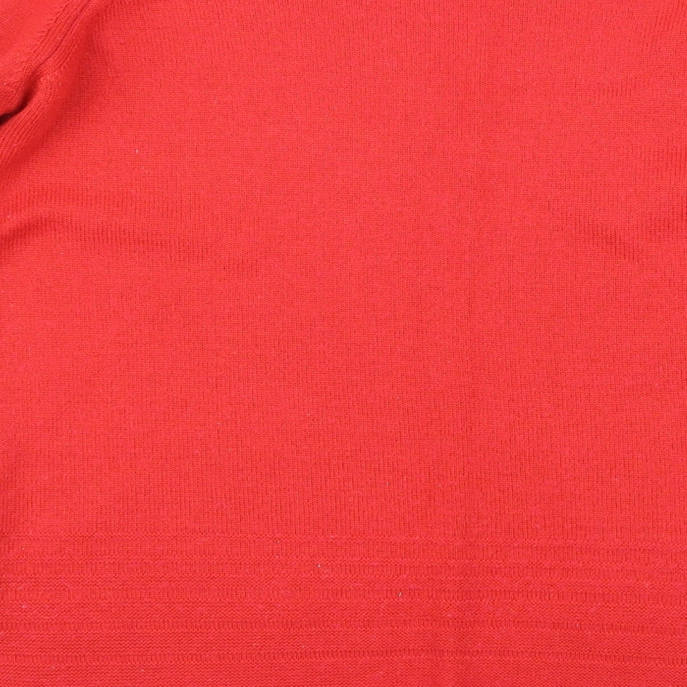 Marks & Spencer Womens Red Knit Pullover Jumper Size 14