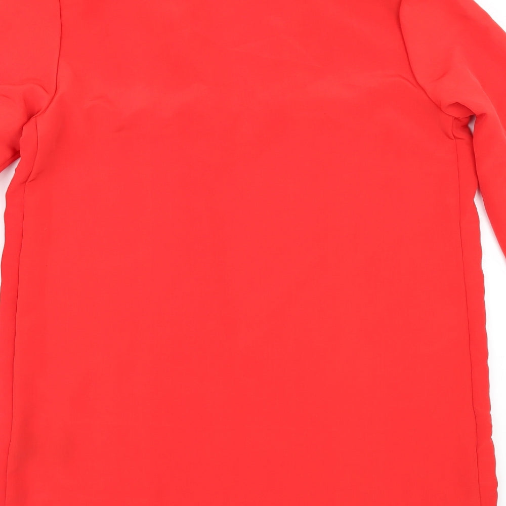 H&M Womens Red Shirt Dress Size 14
